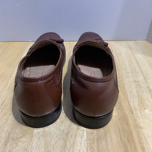 Domani Mens Brown Shoes Size 9M Tassel Loafer Slip On - Picture 2 of 7